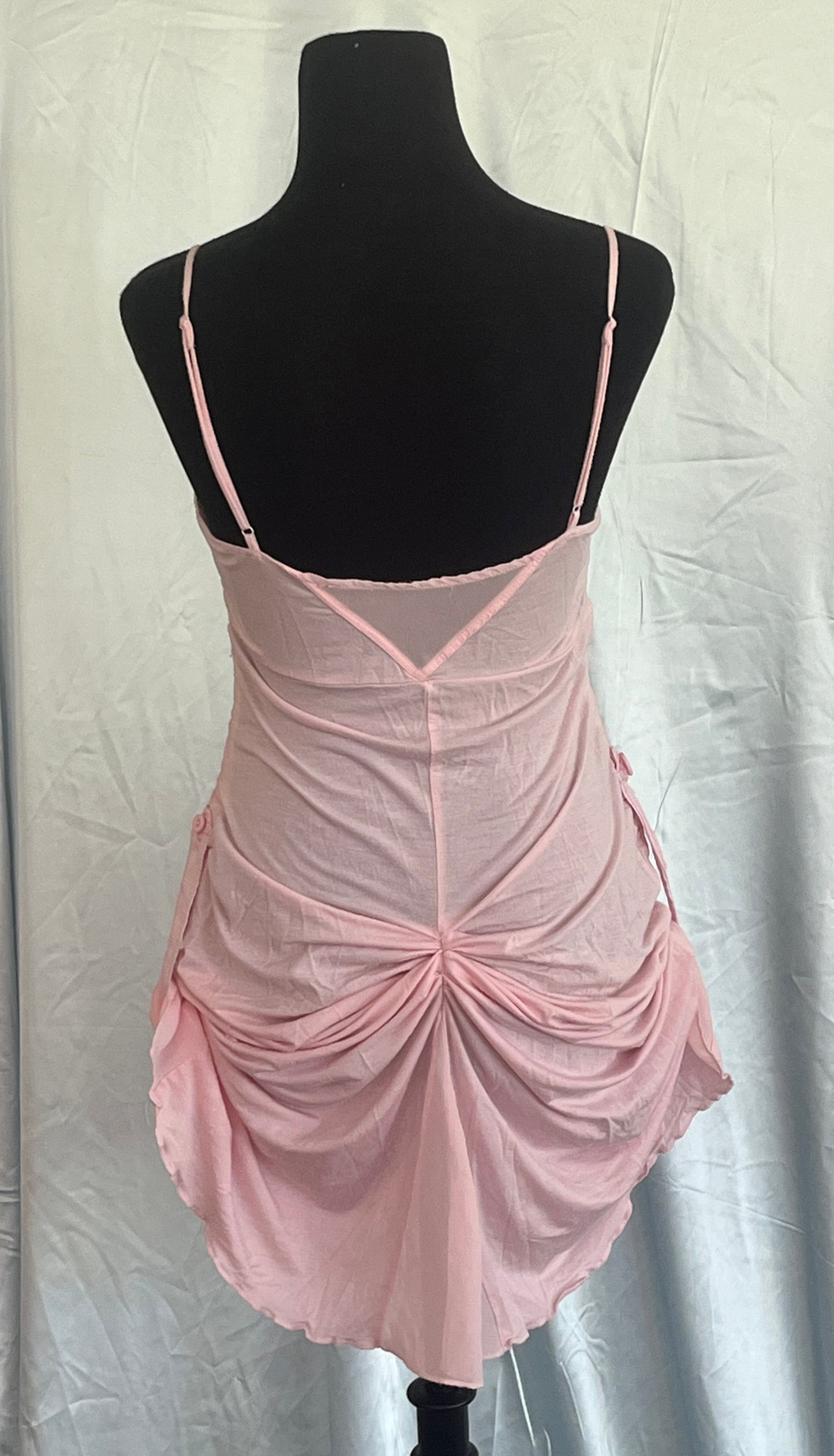 SOLD Reworked pink slip dress