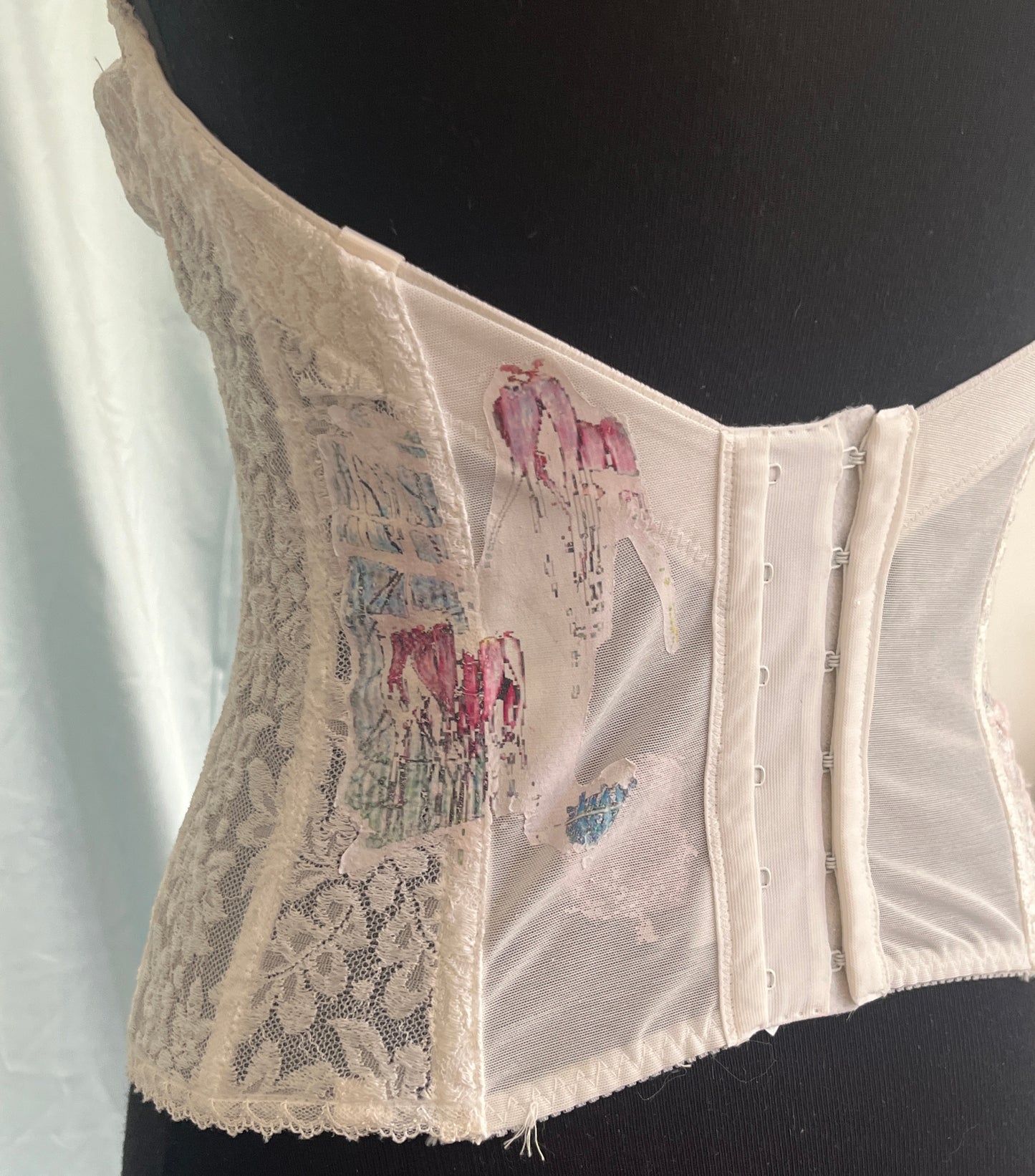 Printed floral corset