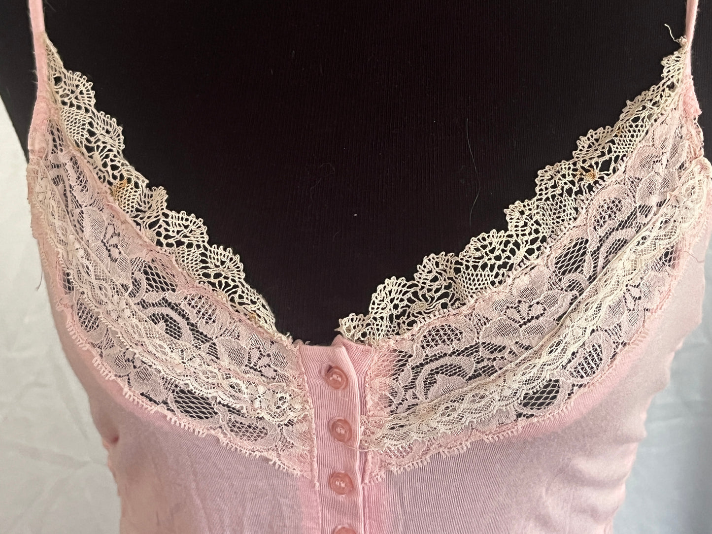SOLD Reworked pink slip dress