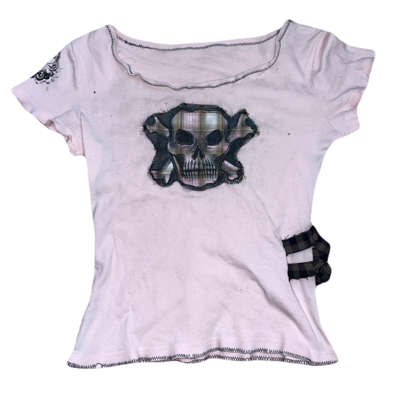 Pink skull tee