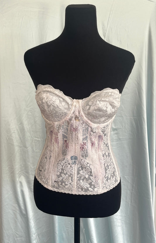 Printed floral corset