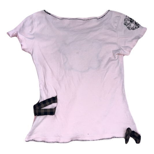 Pink skull tee
