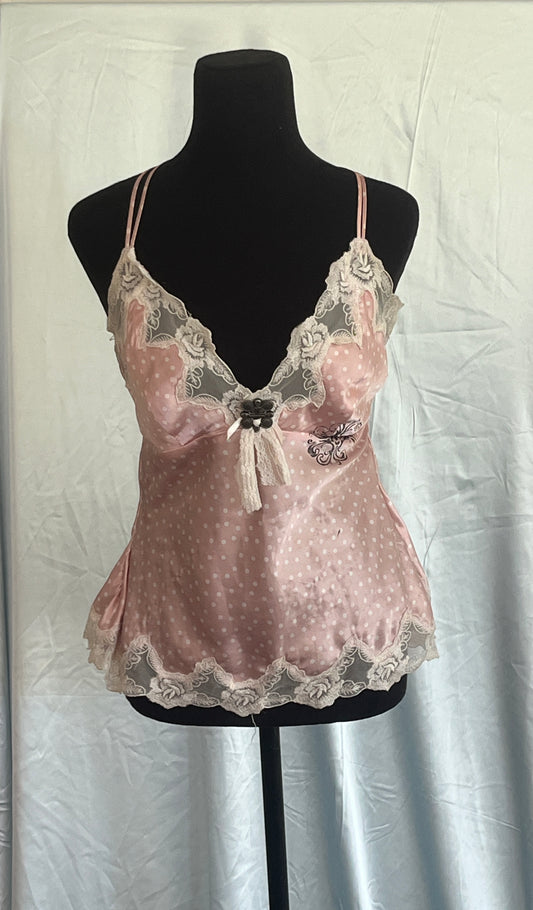 Polka dot lace top